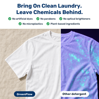 Clean laundry without harsh chemicals, UV comparison