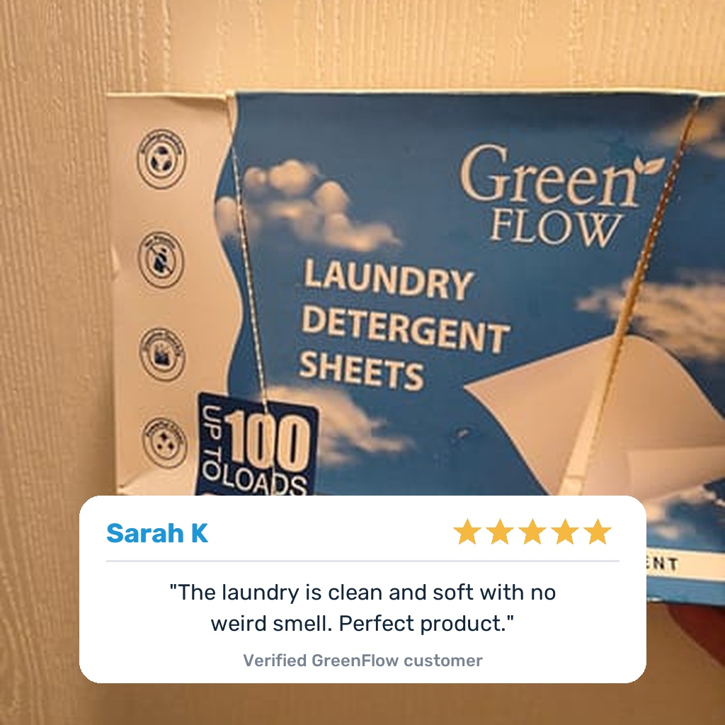 Real customer review of GreenFlow laundry sheets