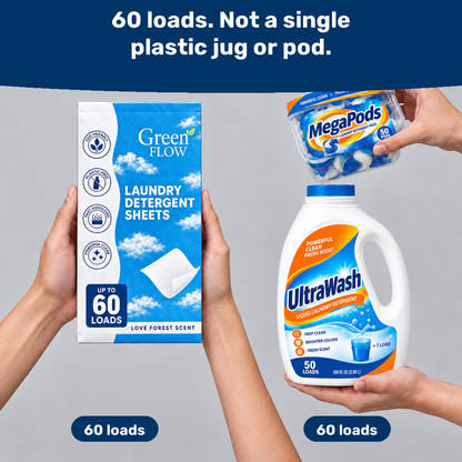 60 loads without a single plastic jug or pod